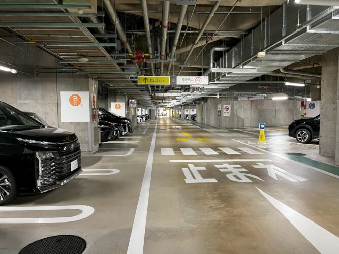 東京スカイツリータウン地下駐車場の駐車エリア